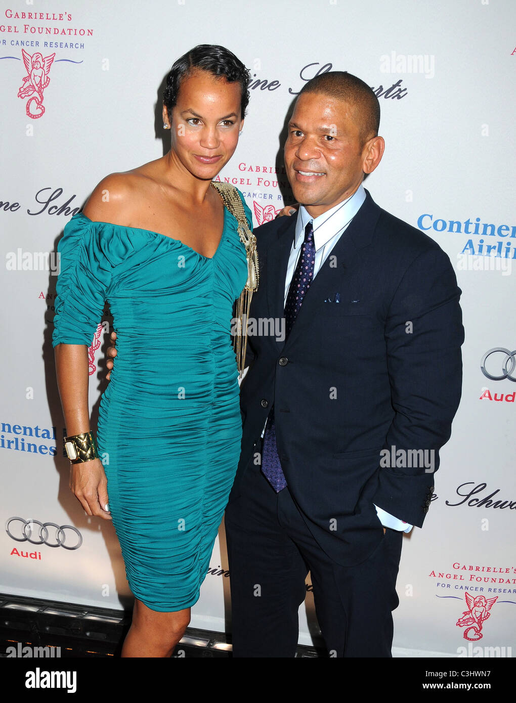 Erica Reid, Benny Medina 2009 Angel Ball tenue au Cipriani Wall Street - Arrivées La ville de New York, USA - 20.10.09 Banque D'Images