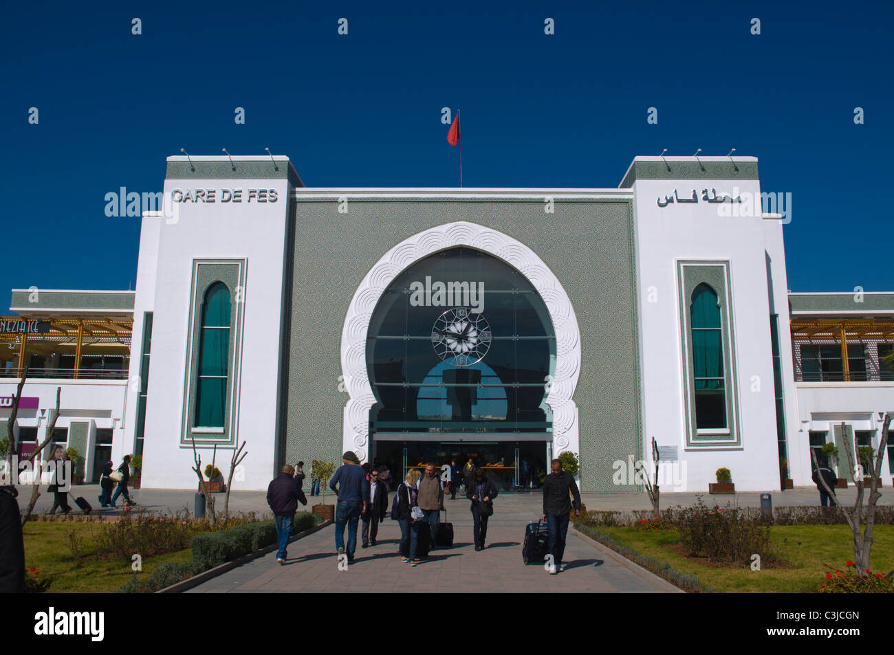 La gare de la gare principale de Fes ville Nouvelle ville nouvelle Fès Maroc nord sud Banque D'Images