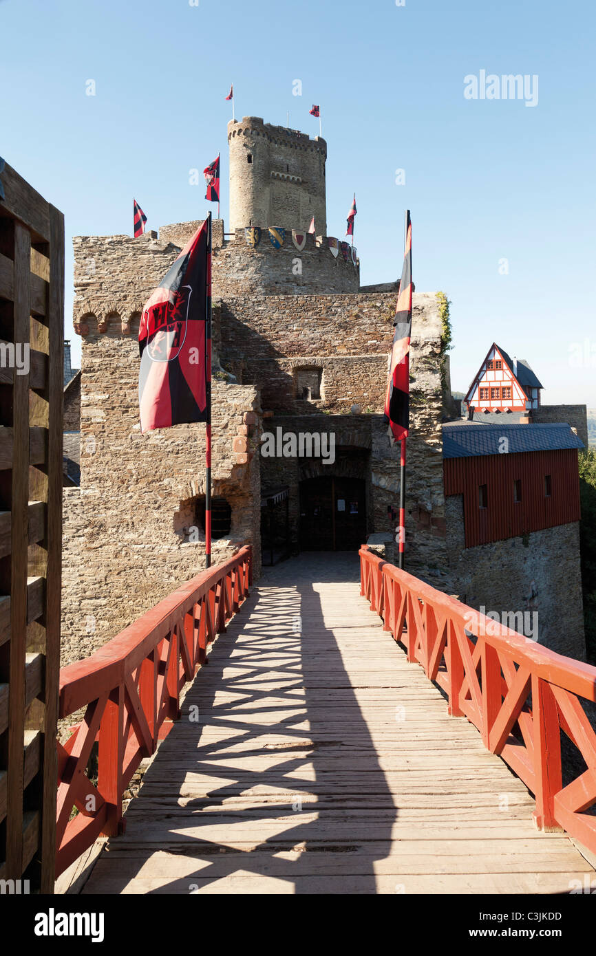 L'Europe, l'Allemagne, Rhénanie-Palatinat, Vue du château d'ehrenbourg Banque D'Images