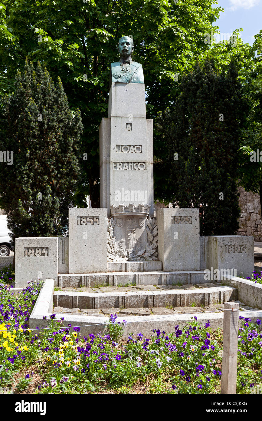 Monument à Joao Franco en Guimaraes, Portugal. Banque D'Images