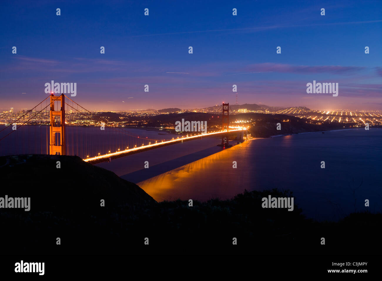 Etats Unis, San Francisco, ville avec Golden Gate Bridge Banque D'Images