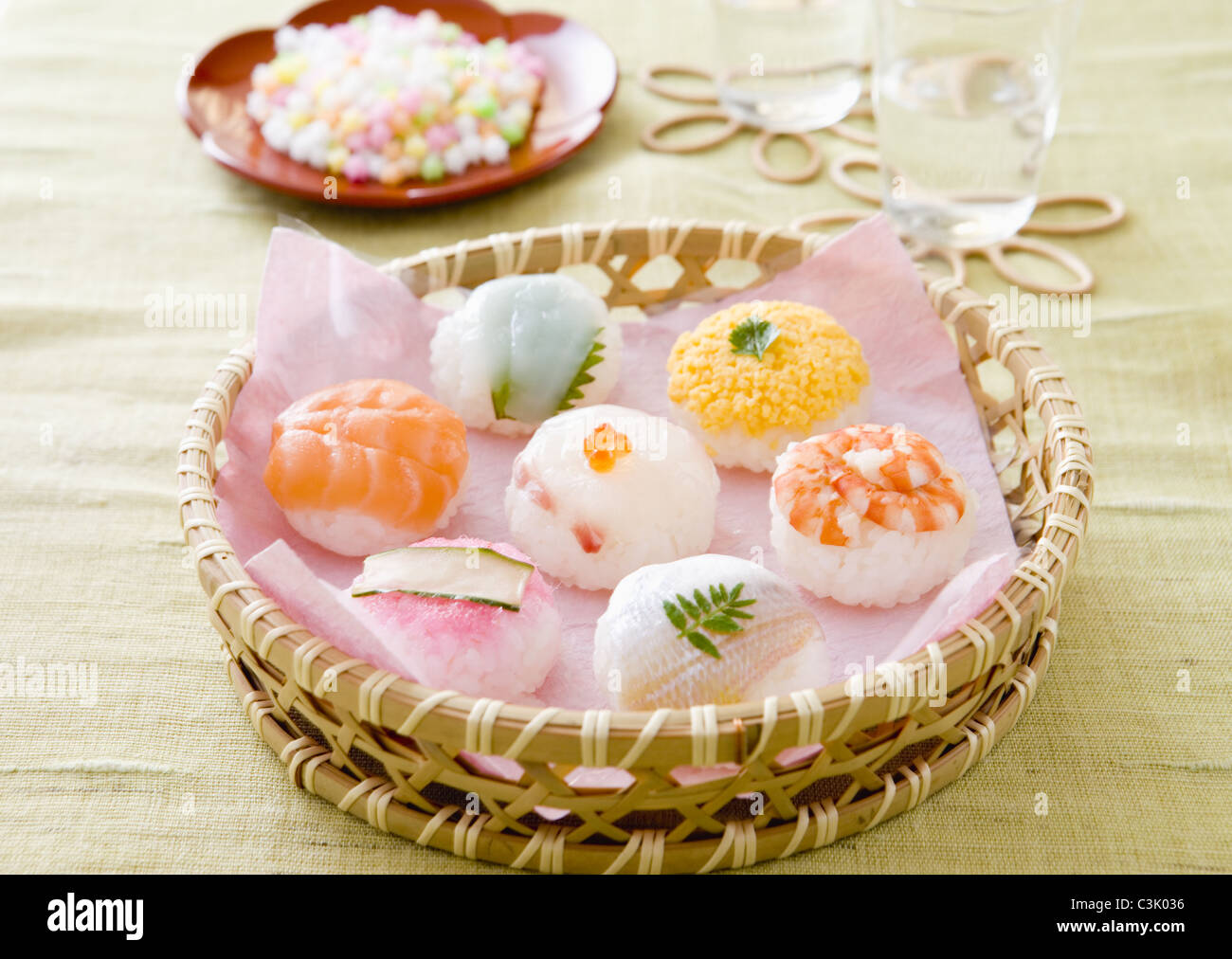 Temari sushi Banque D'Images
