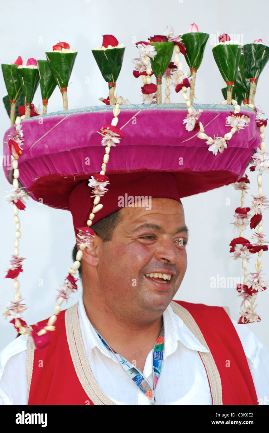 Vendeur de bonbons, Medina, la Tunisie, l'Afrique Banque D'Images