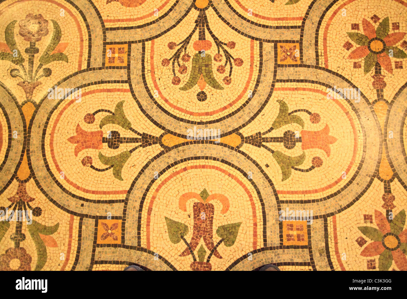 Le sol en mosaïque de l'Opéra Garnier, Paris Banque D'Images