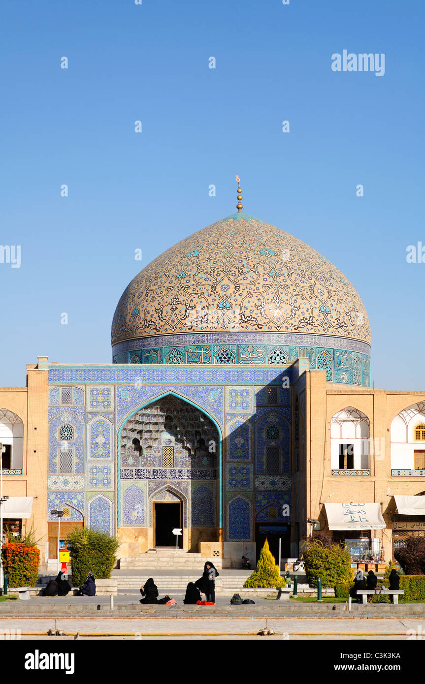 Le Masjid-i Cheikh Lotfallah Maydan, Imam, Isfahan, Iran Banque D'Images