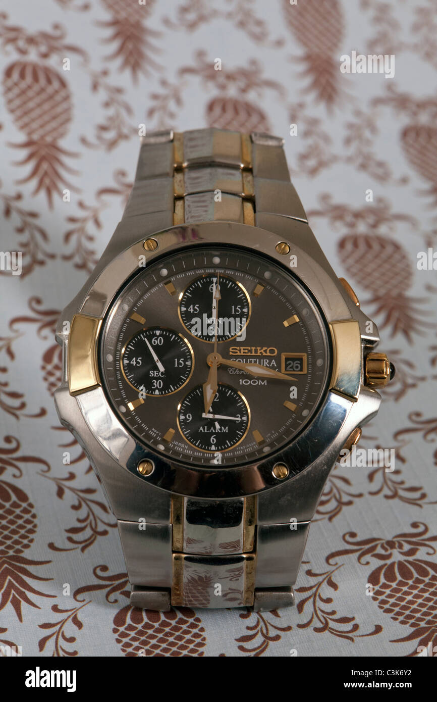 Montre sport Seiko. Banque D'Images