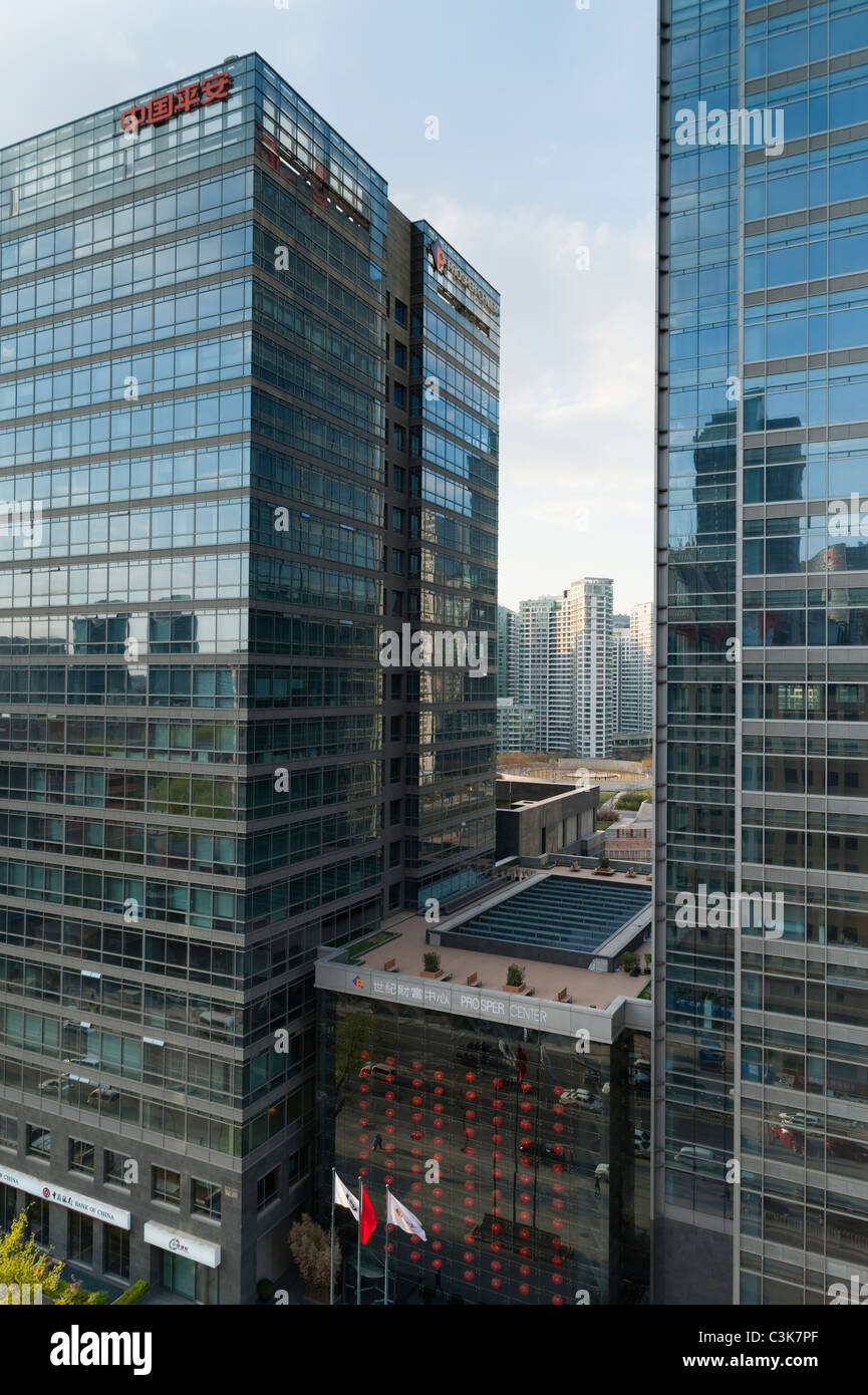 Centre de Beijing prospérer par Arup Architecture Studio, Green Building, premier certifié LEED Or, 2007, CBD, Beijing, Chine, Asie. Banque D'Images