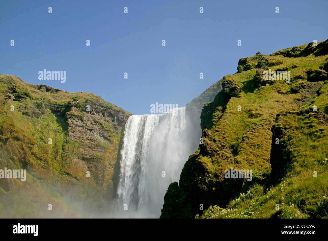 Chute d'eau en Islande Banque D'Images Chute d'eau en Islande Banque D'Images
