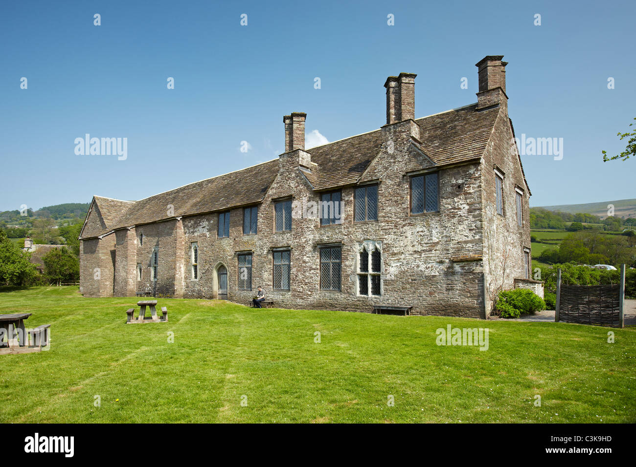 Cour Tretower, Tretower, Powys, Wales, UK Banque D'Images