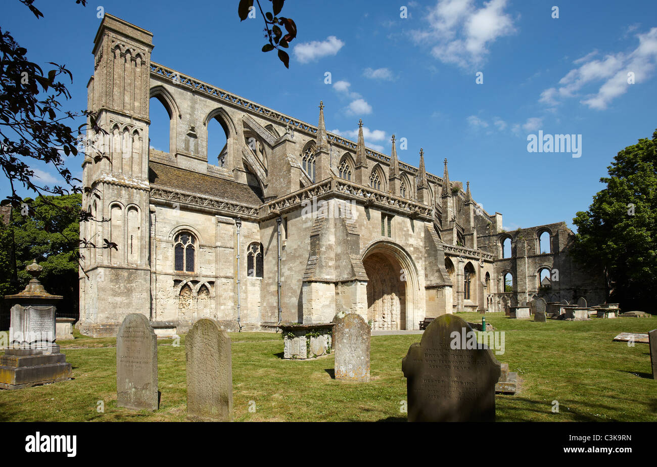 L'Abbaye de Malmesbury, Malmesbury, Wiltshire, England, UK Banque D'Images