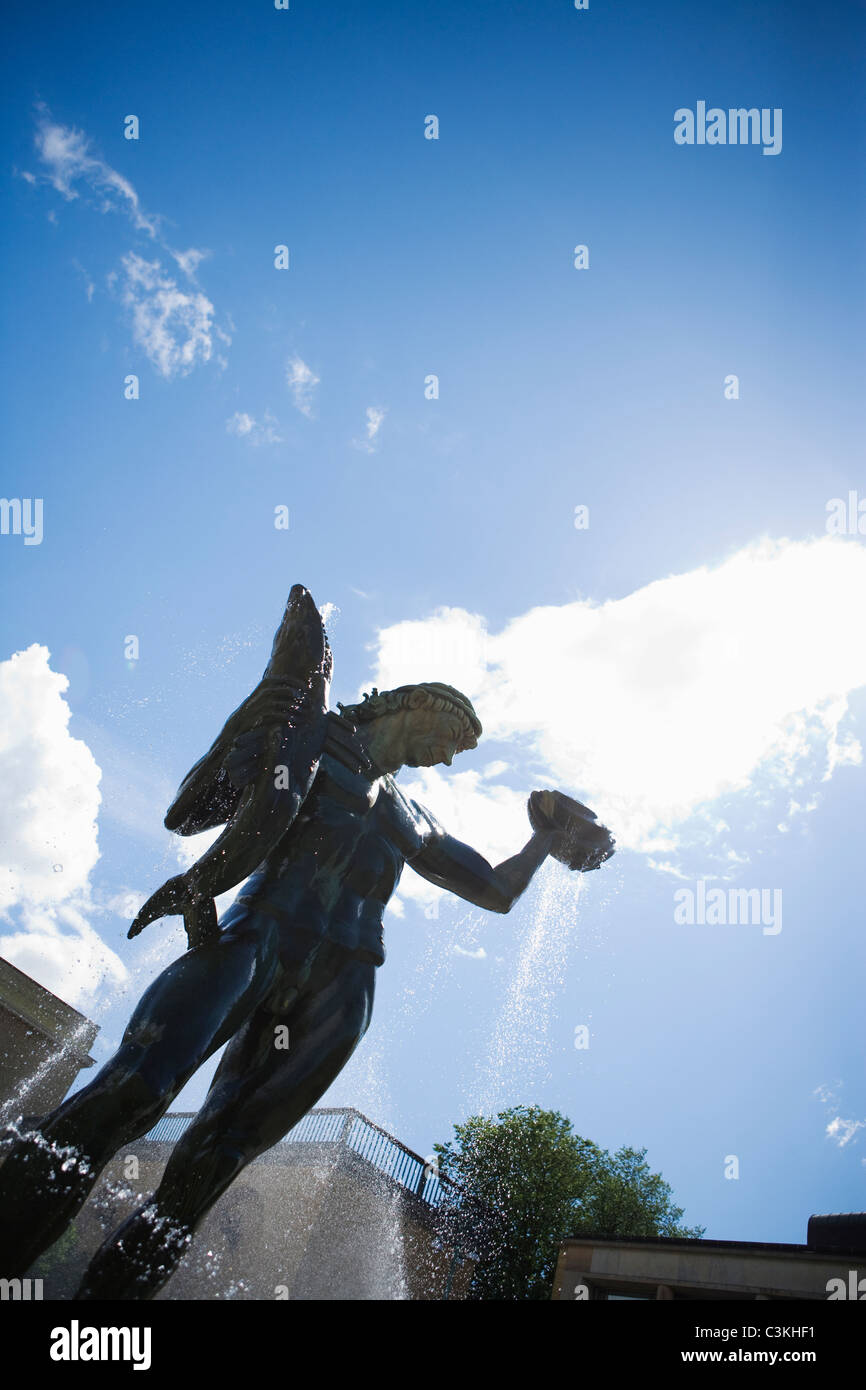 La statue Poséidon, Göteborg, Suède. Banque D'Images