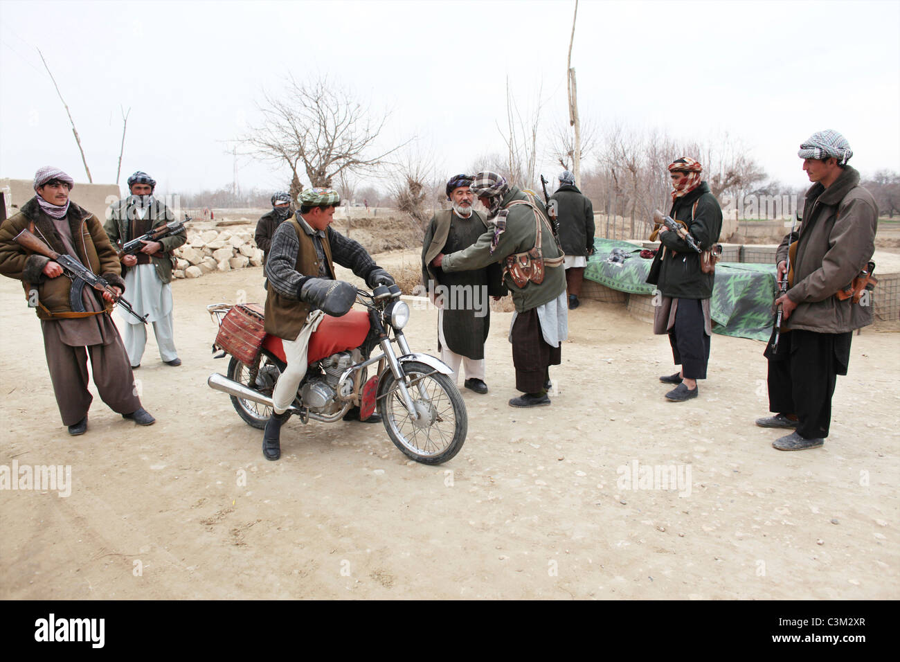 La milice, seigneur de la province de Kunduz, Afghanistan. Banque D'Images