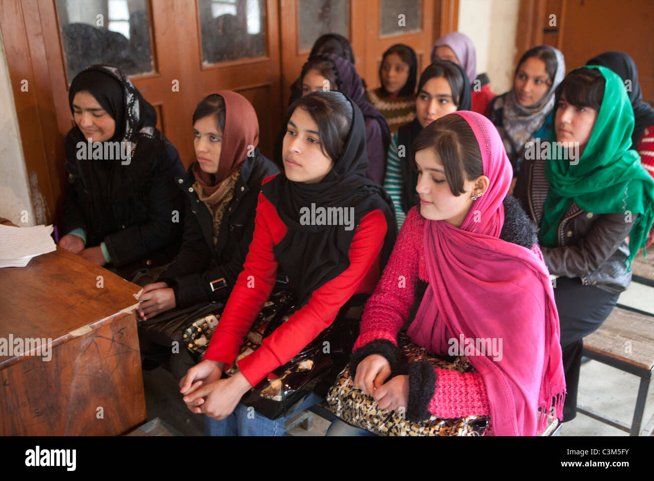 L'école de filles en Afghanistan Banque D'Images