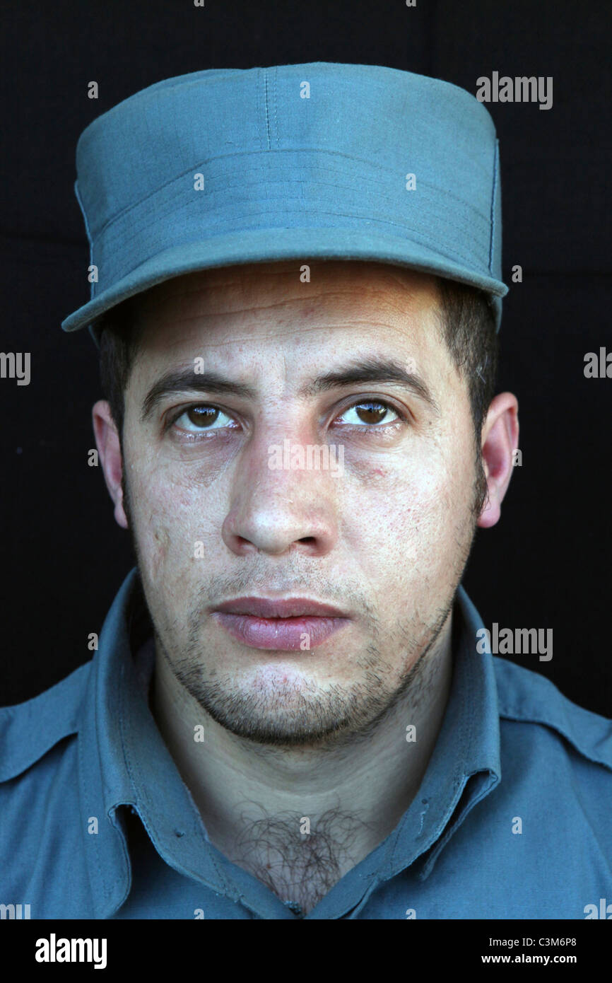 Les recrues afghanes en allemand de Kunduz, centre de formation Banque D'Images