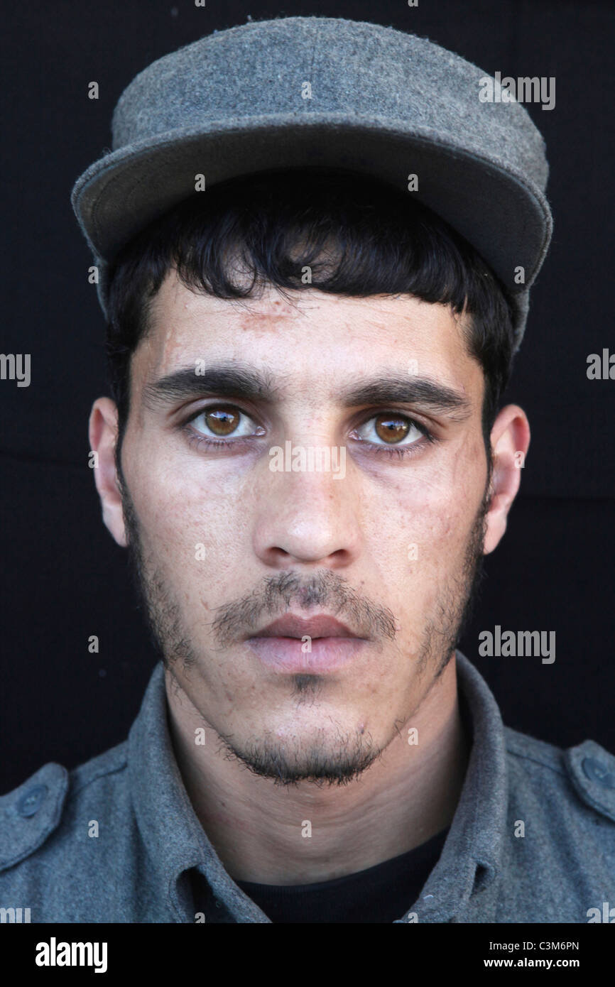 Les recrues afghanes en allemand de Kunduz, centre de formation Banque D'Images