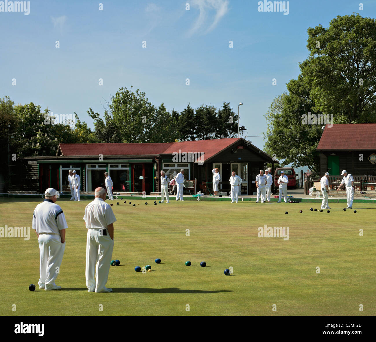 Le club de bowling de Whitstable. Banque D'Images