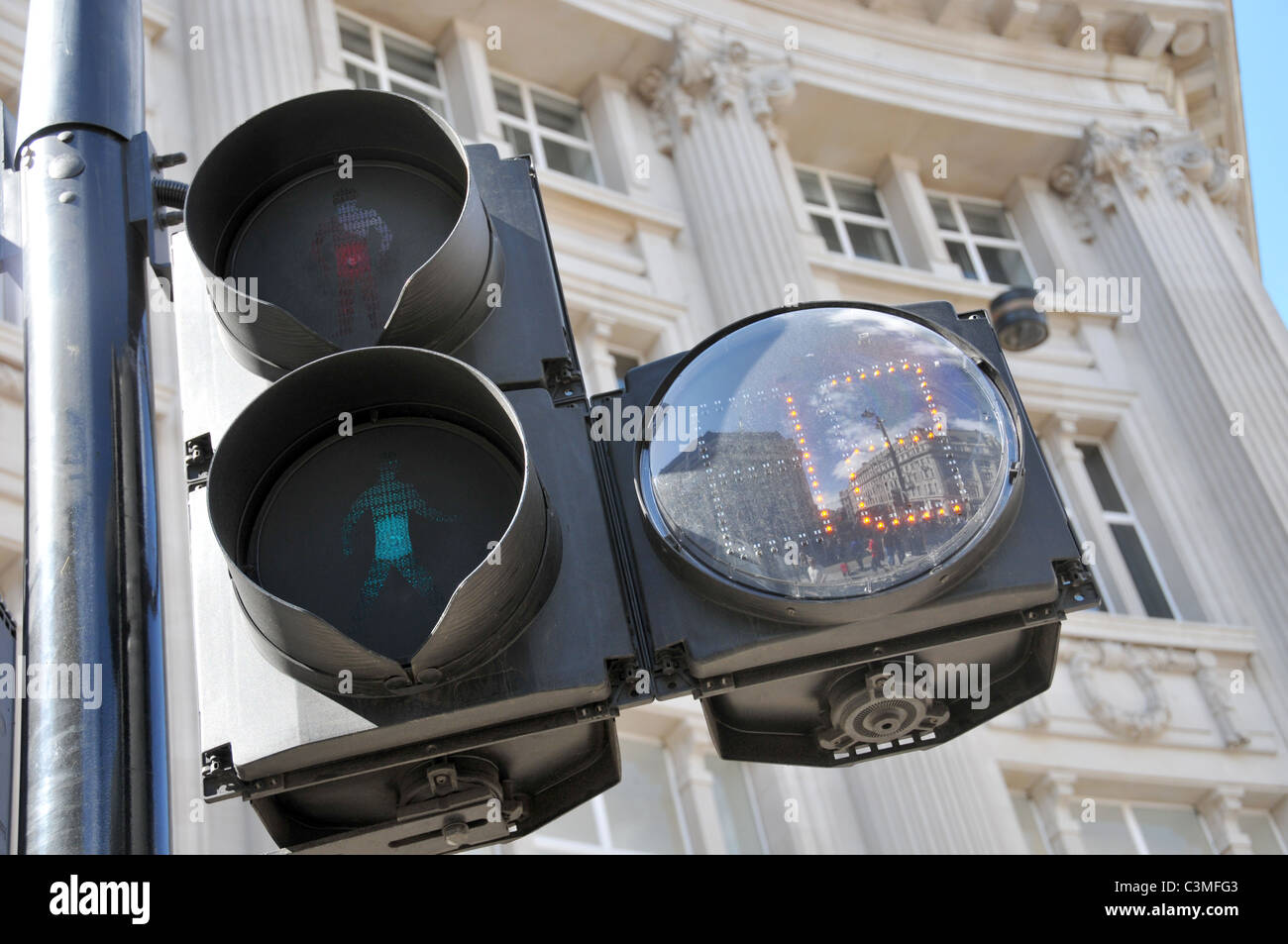 Passage pour piétons Oxford circus minuteur réveil secondes Banque D'Images