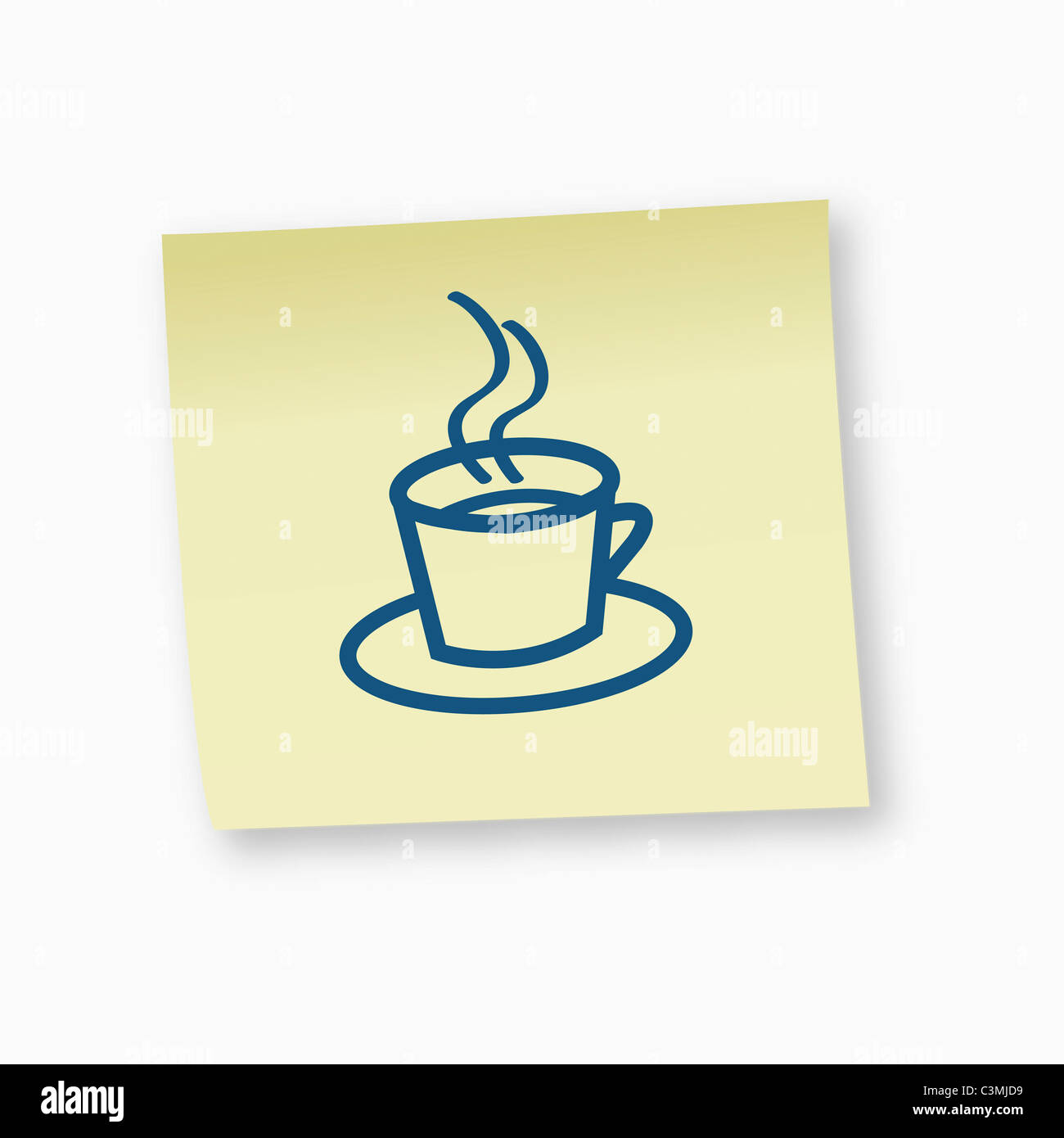 Inscrivez-café sur images, close-up Banque D'Images