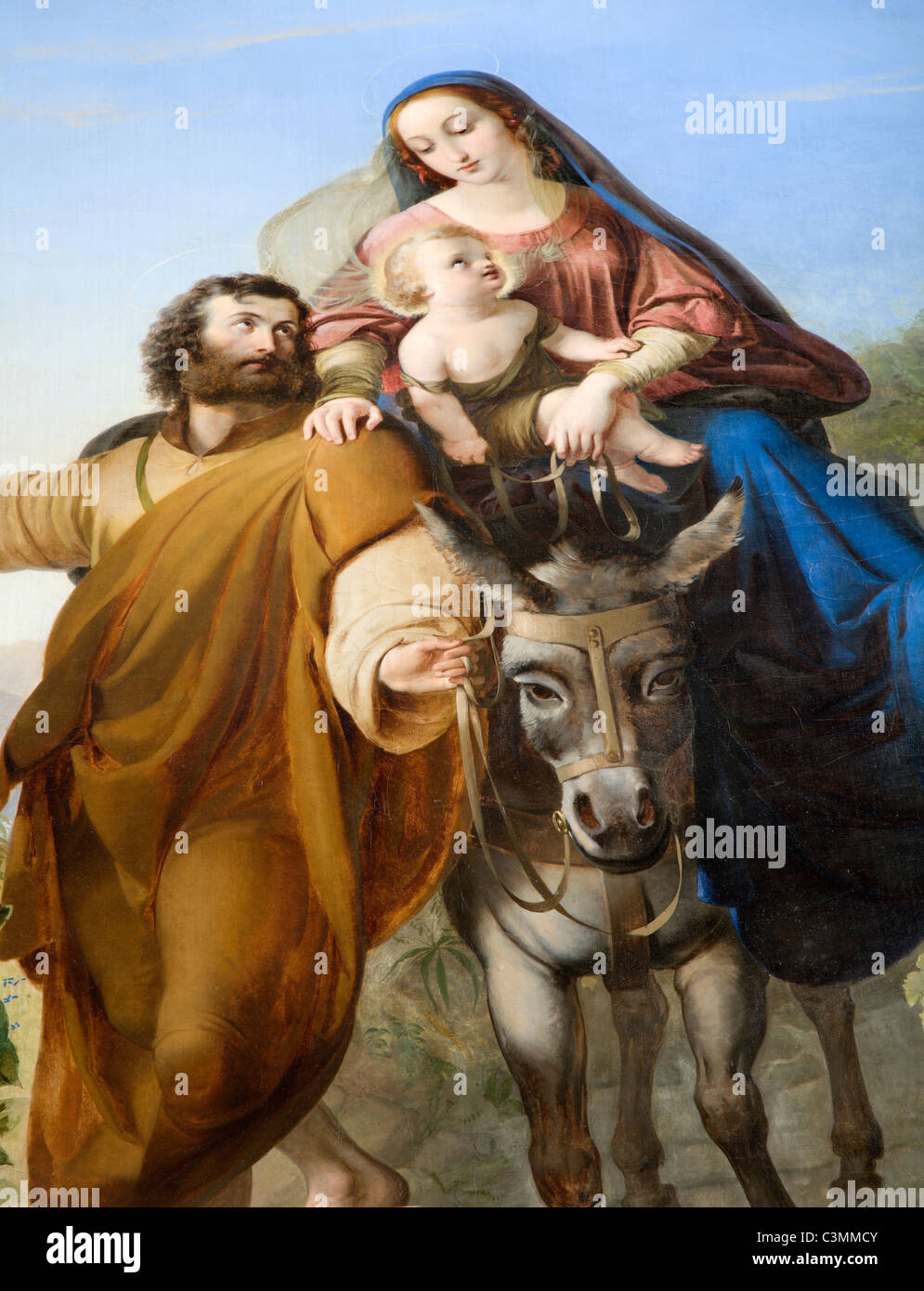 Fuite en Egypte - la peinture de Mariazell basilica - Autriche Banque D'Images