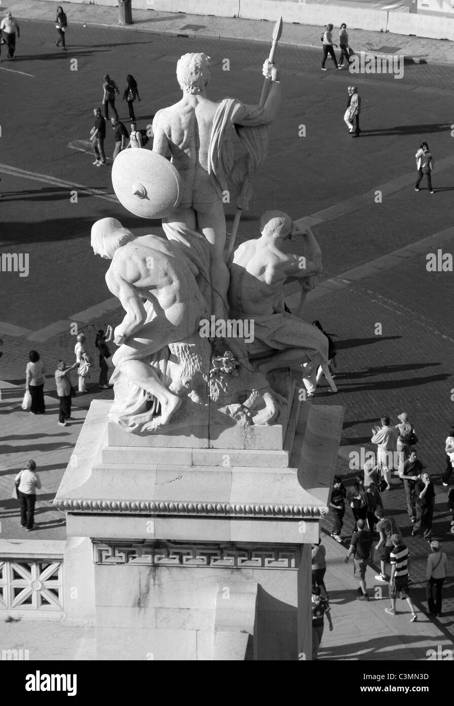 Rome - La sculpture de Vittorio Emanuele monument Banque D'Images
