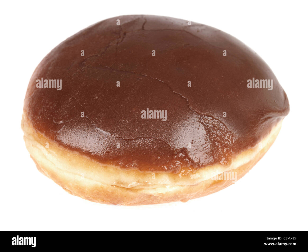 Krispy Kreme doughnut glacé au chocolat Banque D'Images