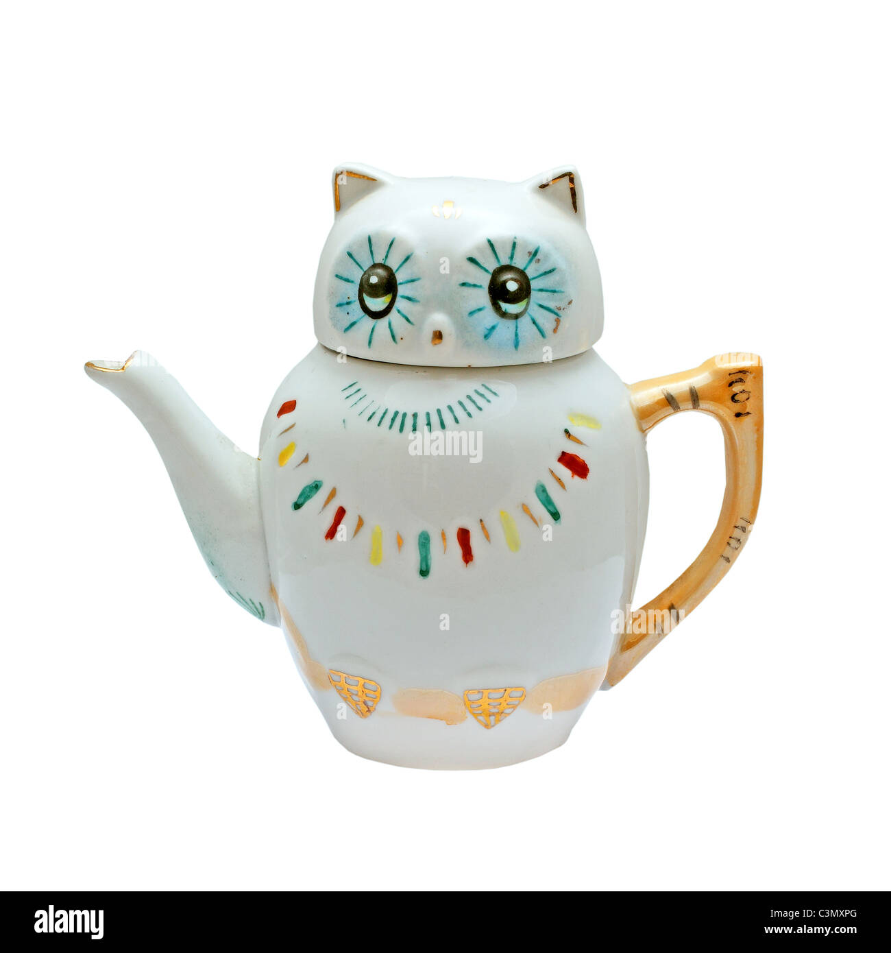 Théière porcelaine antique Banque D'Images