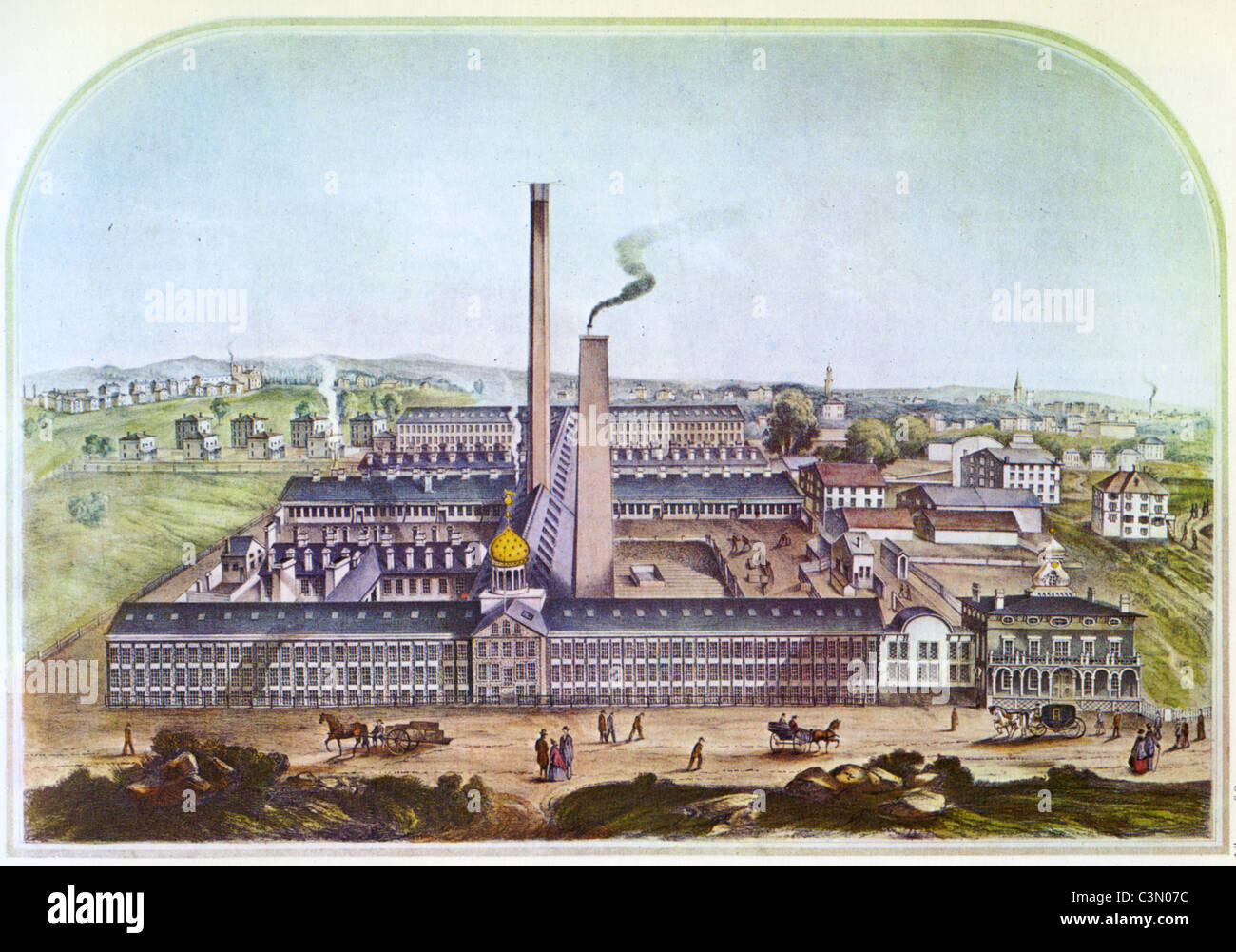 Pistolet Colt FACTORY à Hartford, Connecticut, 1850 Banque D'Images