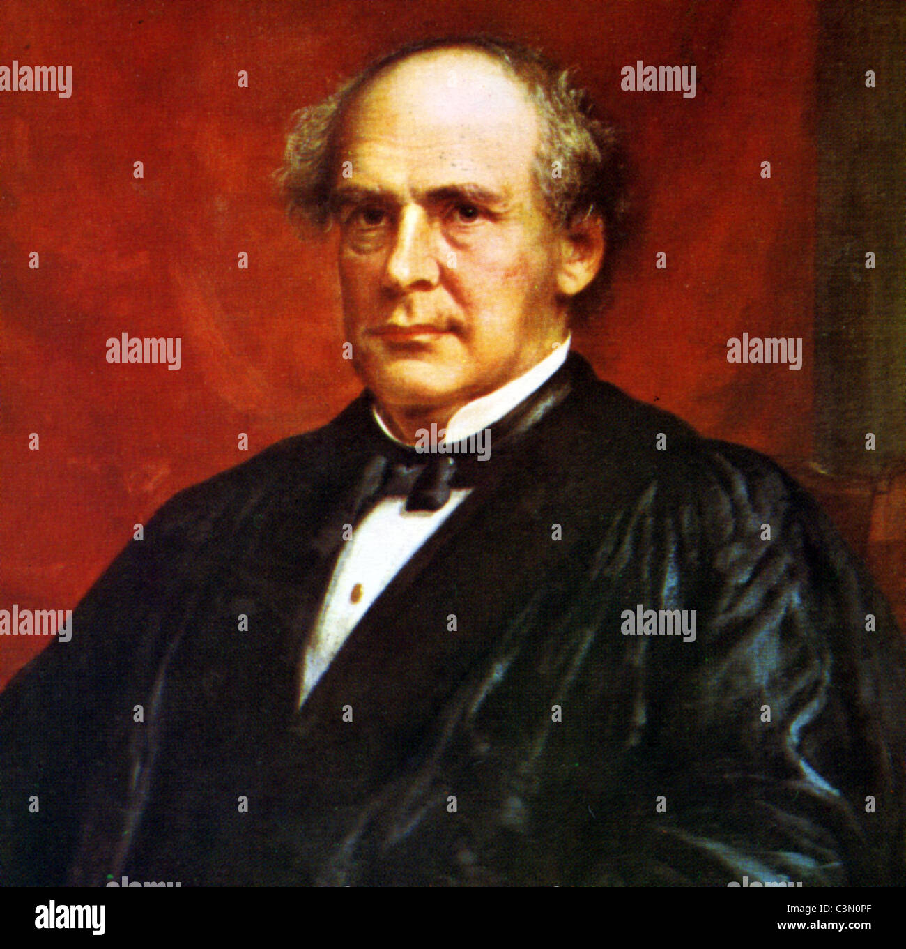 SALMON P CHASE (1808-1873) Homme politique américain et le secrétaire au Trésor, en vertu de l'Abraham Lincoln Banque D'Images