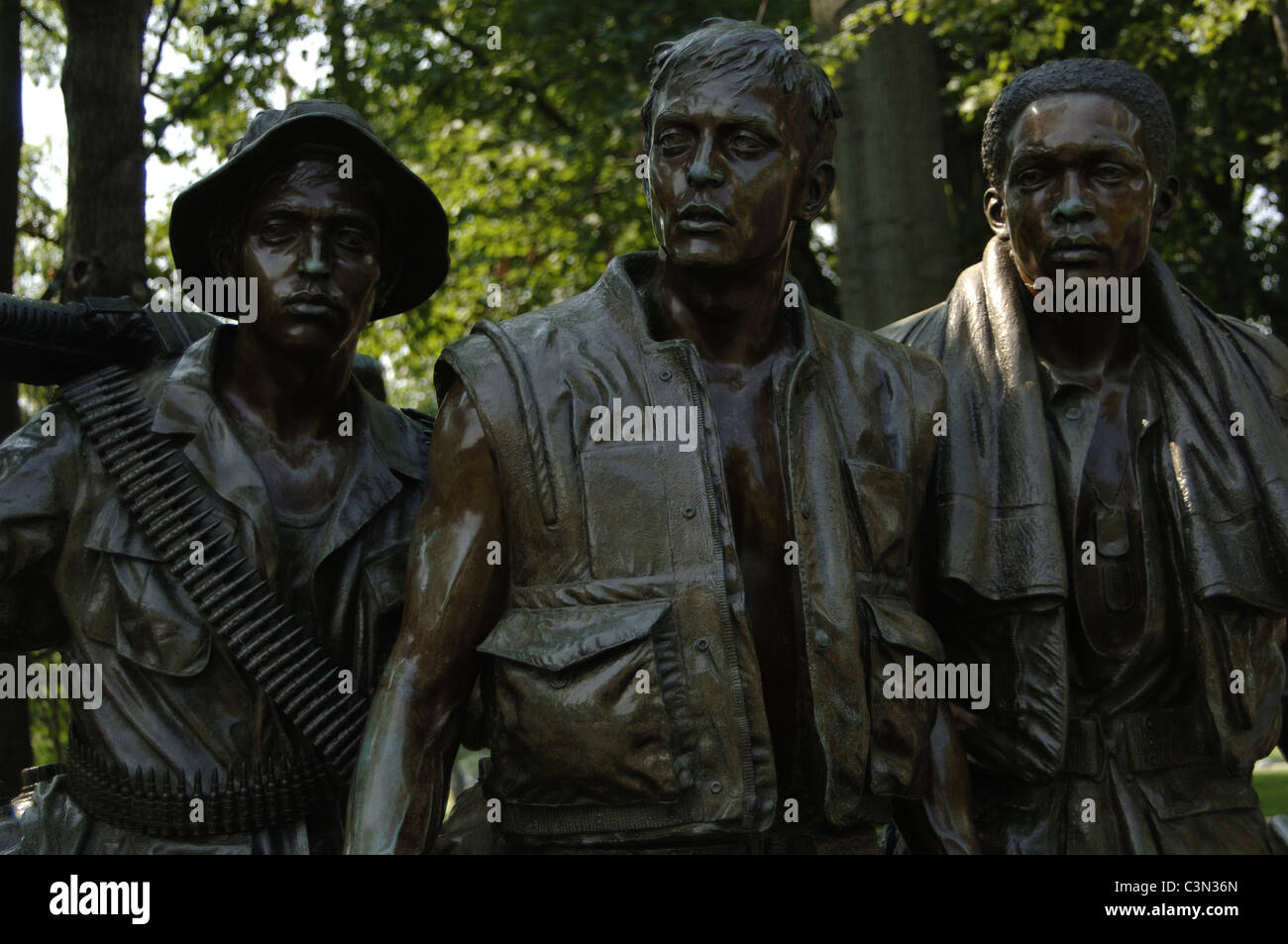 Les trois soldats (1984) de Frederick Hart (1943-1999). Vietnam Veterans Memorial. Washington D.C. United States. Banque D'Images