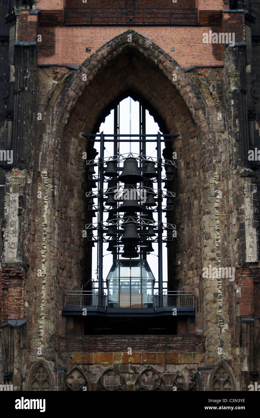 Détail des ruines de l'église Saint Nicolas à Hambourg, Allemagne Banque D'Images