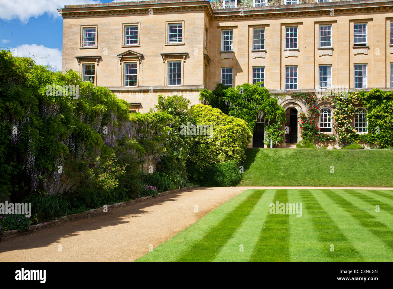 La principale de quad Worcester College, Université d'Oxford, Oxfordshire, Angleterre, Royaume-Uni, Grande Bretagne Banque D'Images