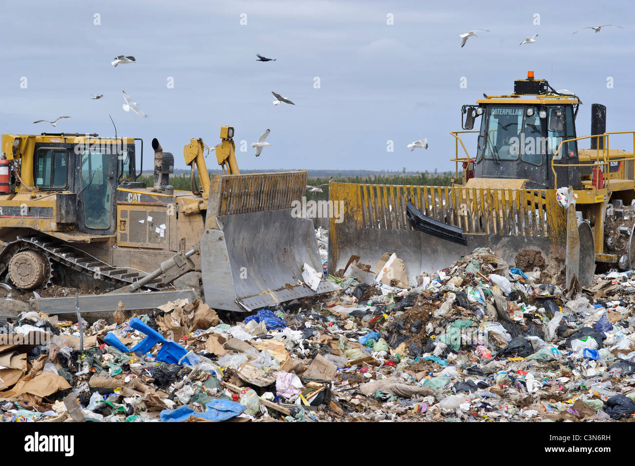 La gestion régionale des déchets en décharge Nouveau-brunswick Canada Banque D'Images