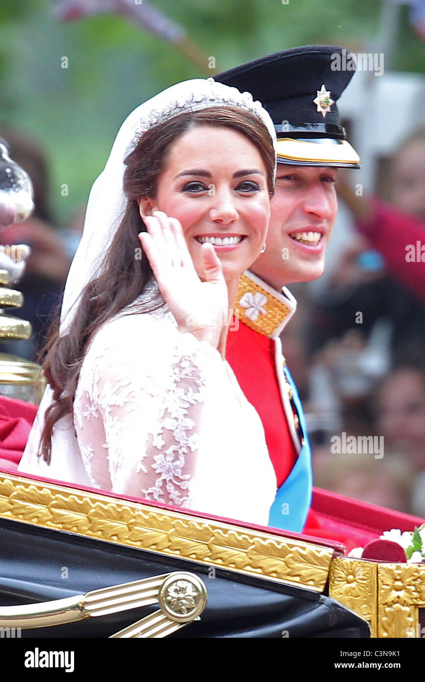 Mariage du Prince William à Catherine Middleton à l'abbaye de Westminster. Photo par Philip Toscano Banque D'Images