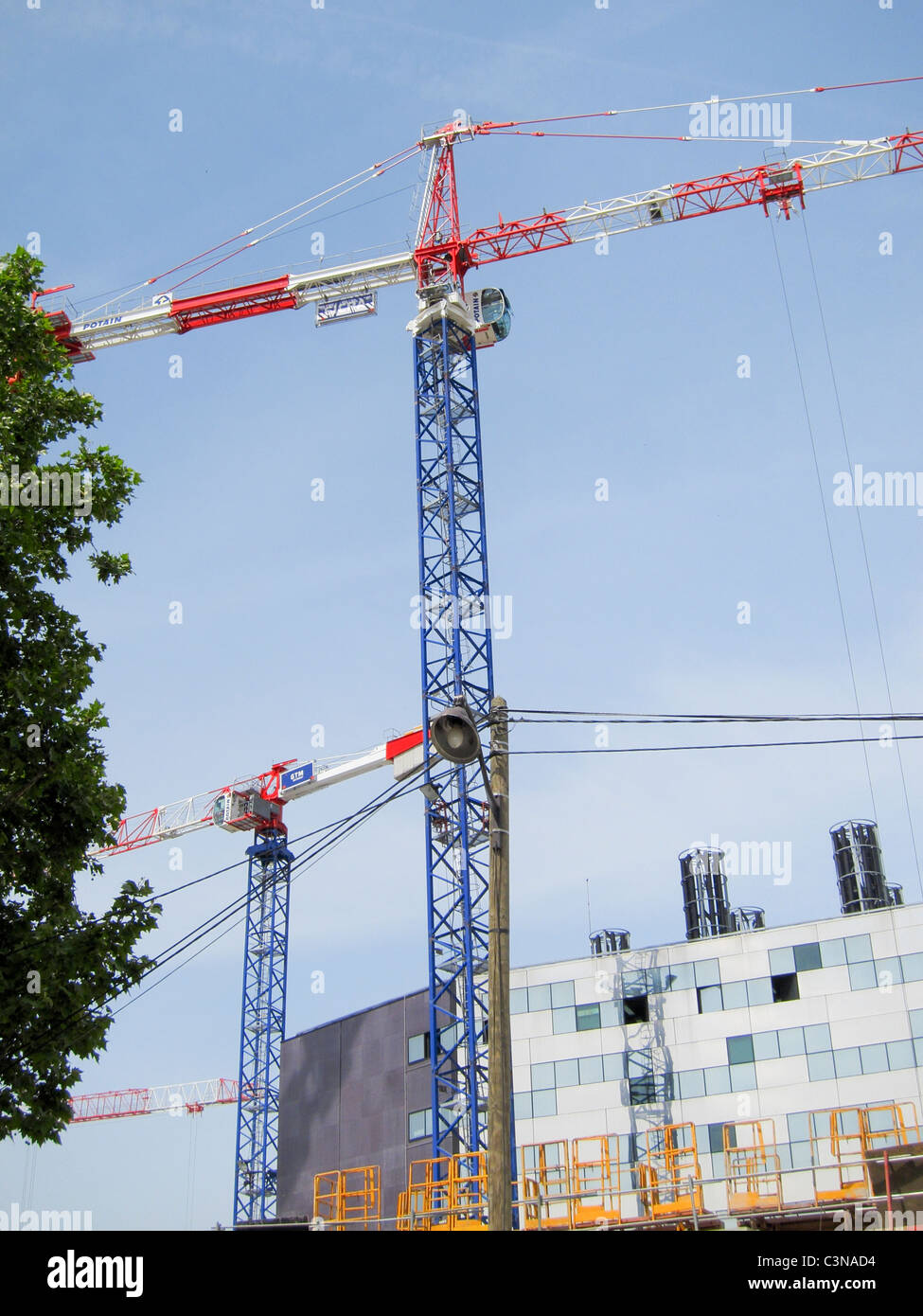 Paris, France, chantier, Seine Rive gauche, Paris Sud, grues de constructeur, dépenses publiques en France Banque D'Images
