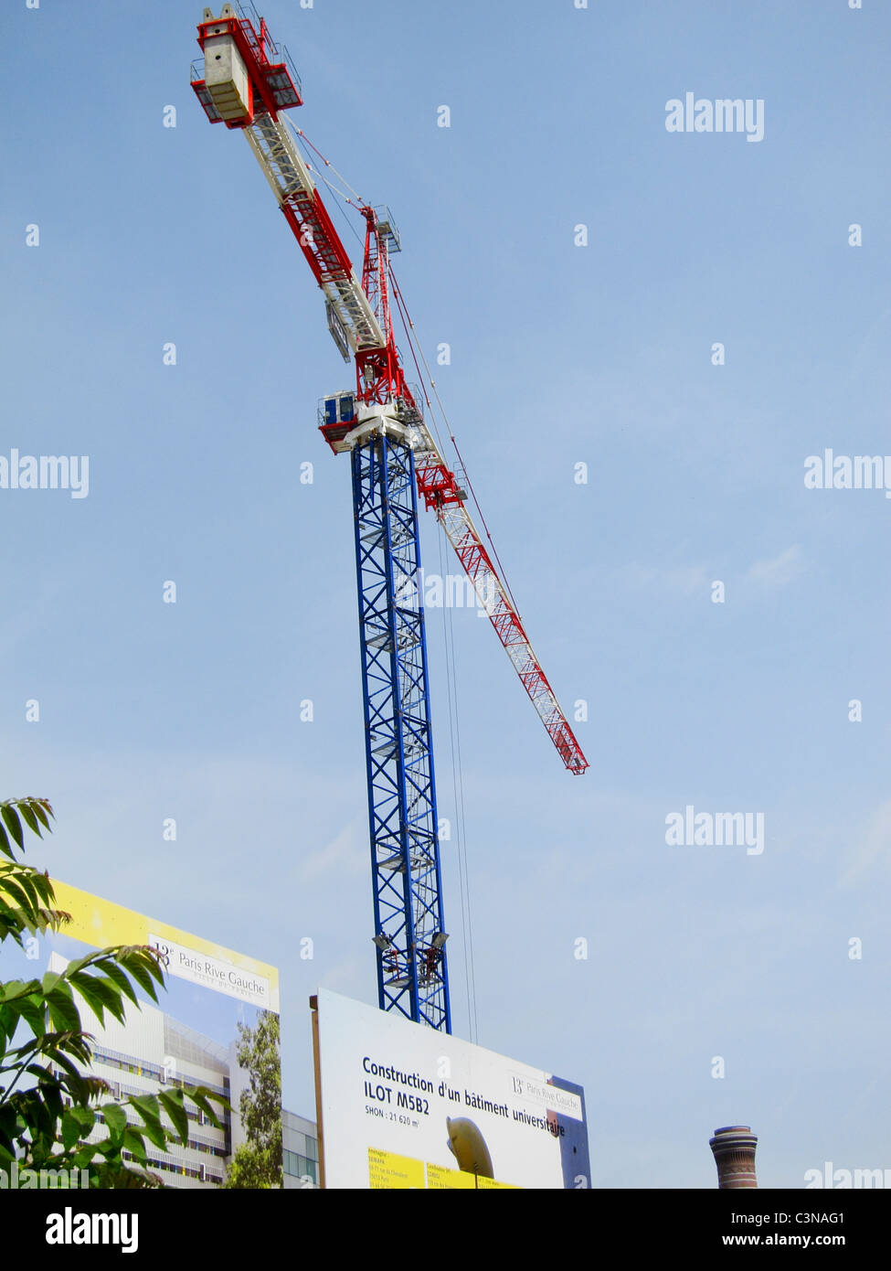 Paris, France, chantier de construction, 'Reine Rive gauche', Crane, pas de travailleurs Banque D'Images