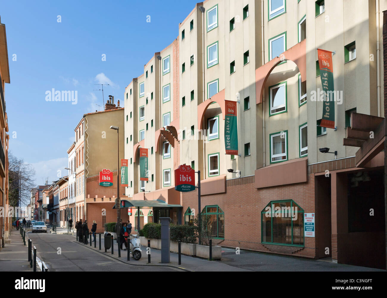 Ibis Hotel dans le centre-ville, Toulouse, Haute Garonne, Midi Pyrénées, France Banque D'Images