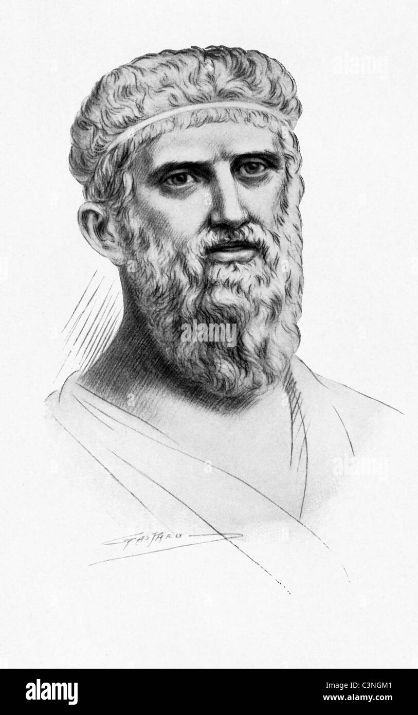Le philosophe grec Platon (427 ?-347 ? C.-B.) a étudié sous le philosophe grec Socrate et fondé l'Académie. Banque D'Images