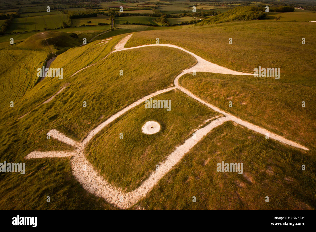 Uffington White Horse Hill Banque D'Images