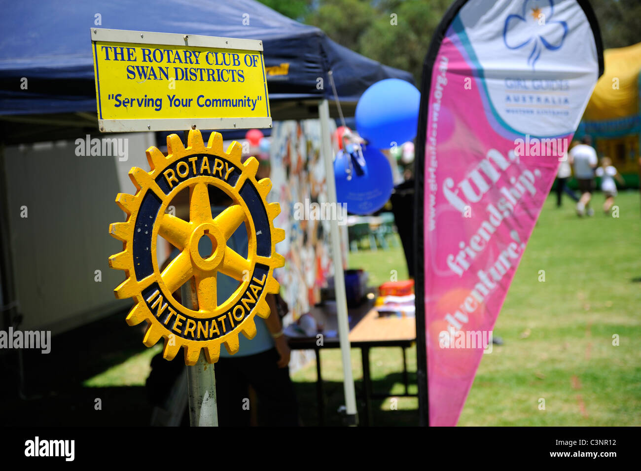 Le Rotary International plaque. Perth, Australie occidentale Banque D'Images