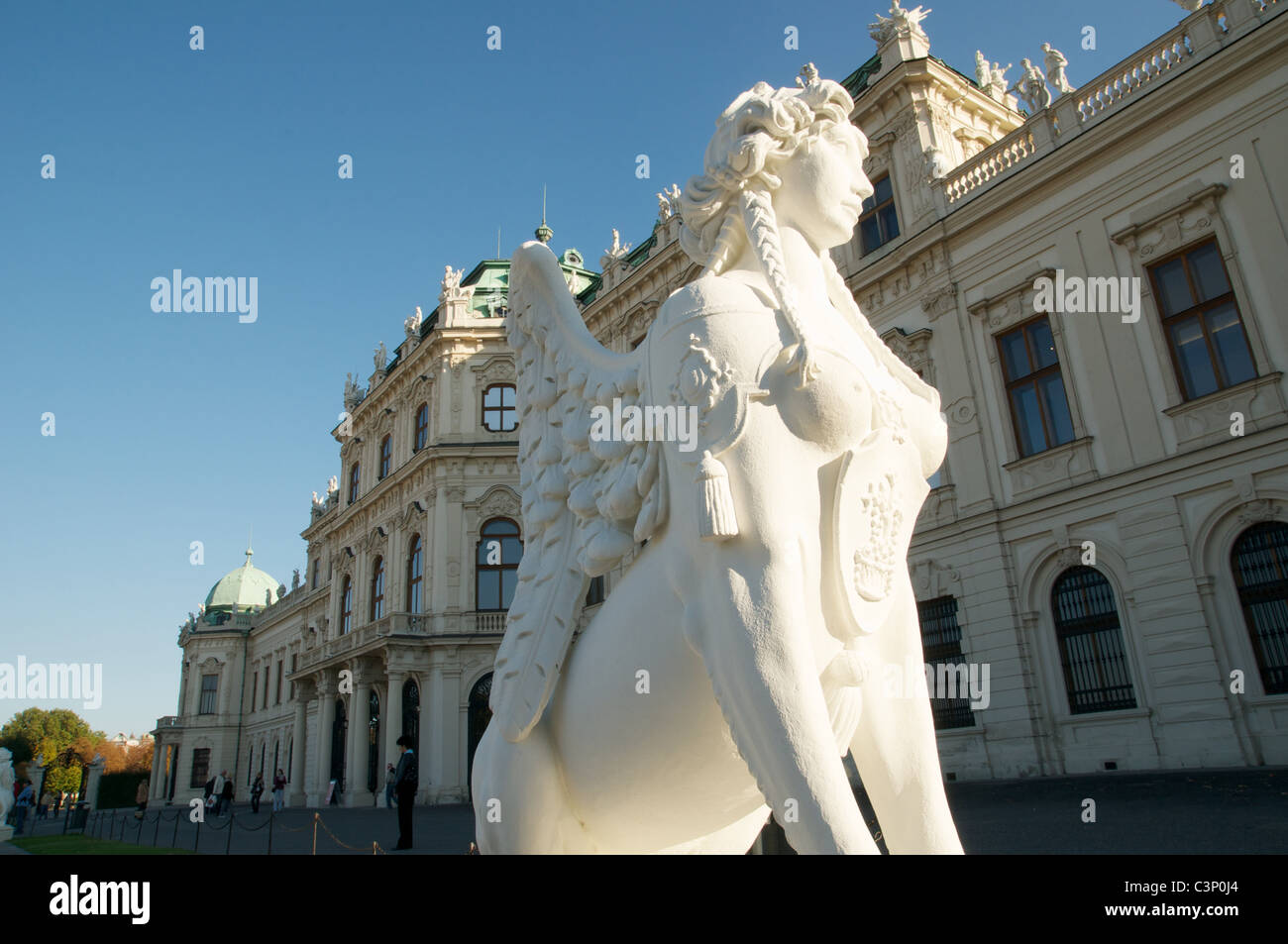 Sur la harpie garde de palais du Belvédère, Vienne, Autriche Banque D'Images