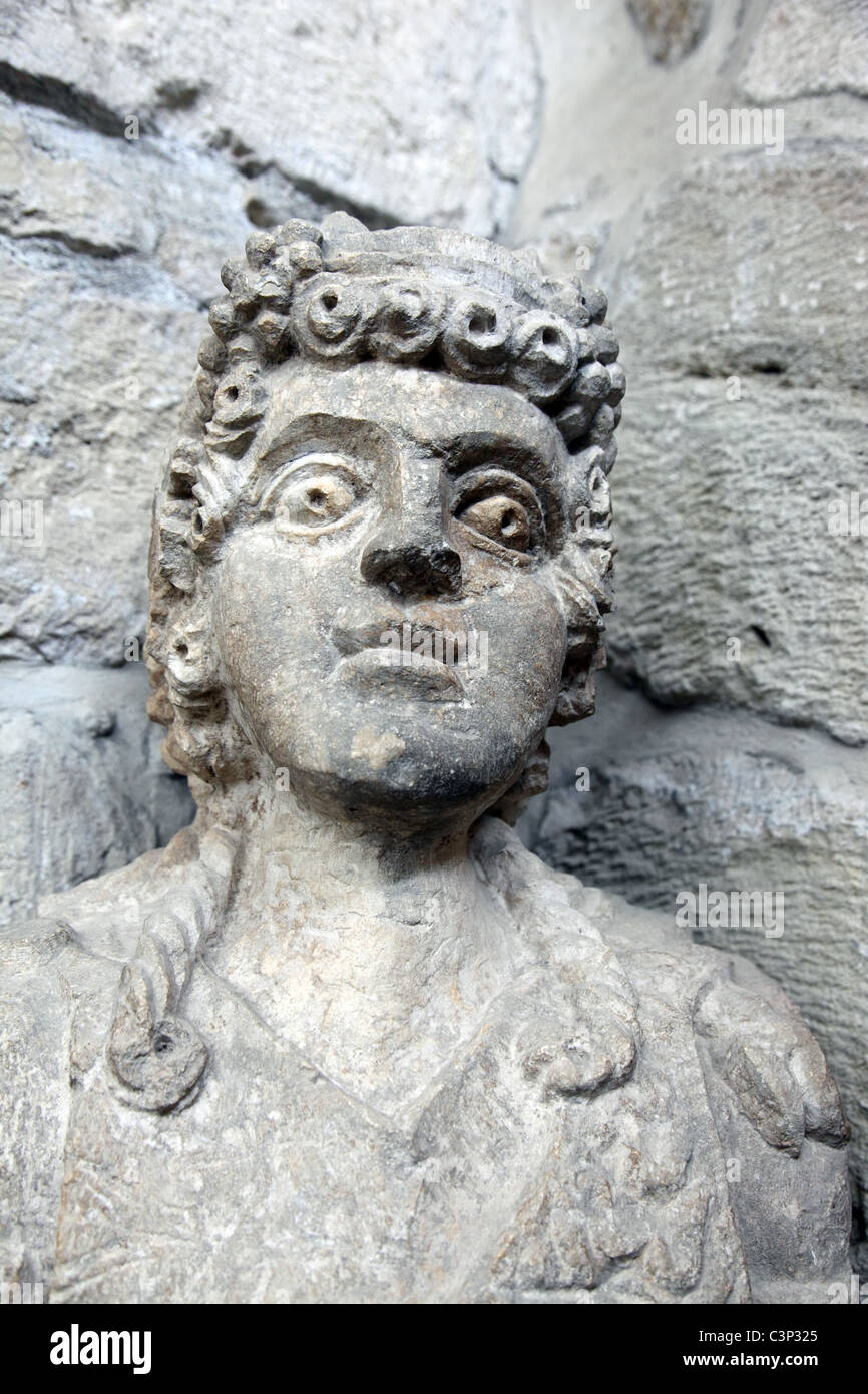 Dionysos, dieu du vin, 4e siècle la sculpture, Lemesos Château Banque D'Images