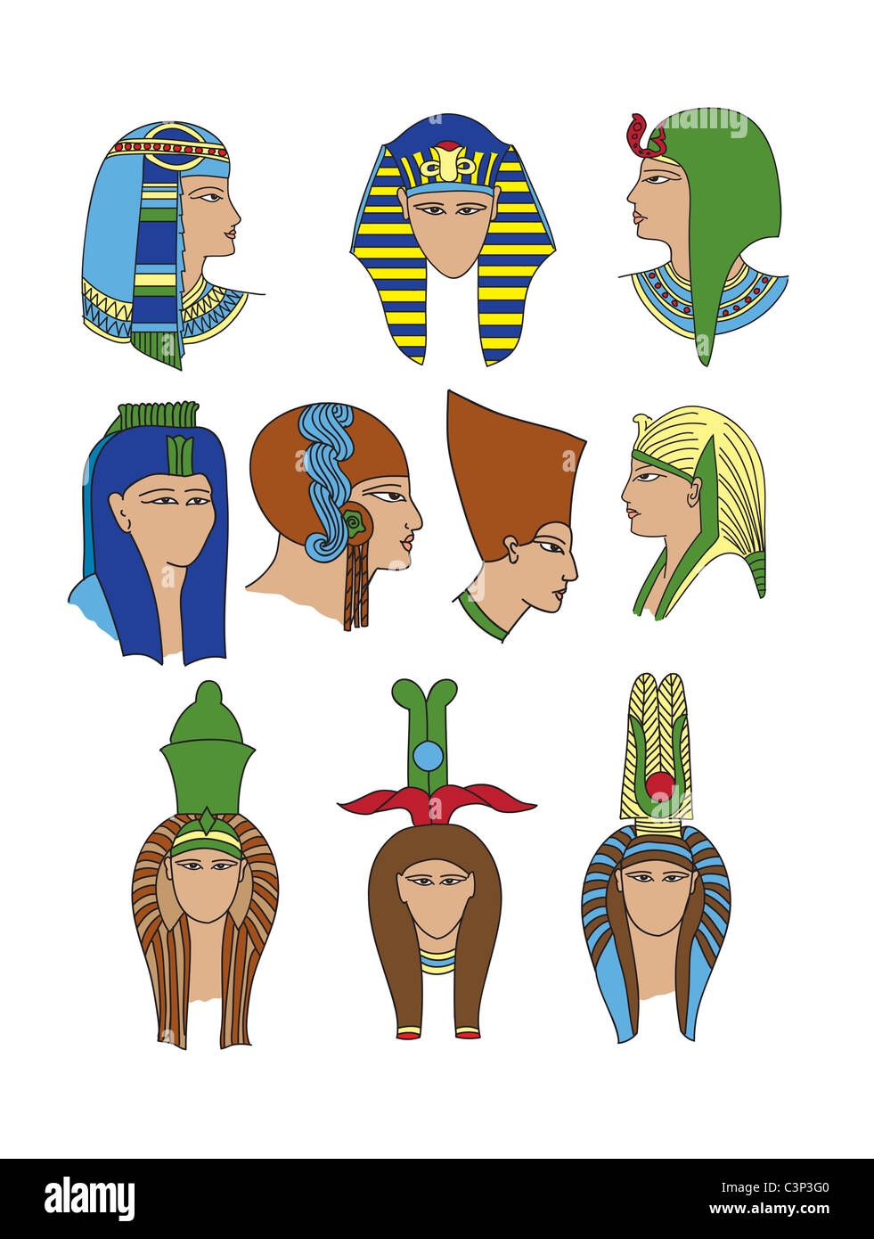 Les chapeaux de l'Égypte ancienne Photo Stock - Alamy