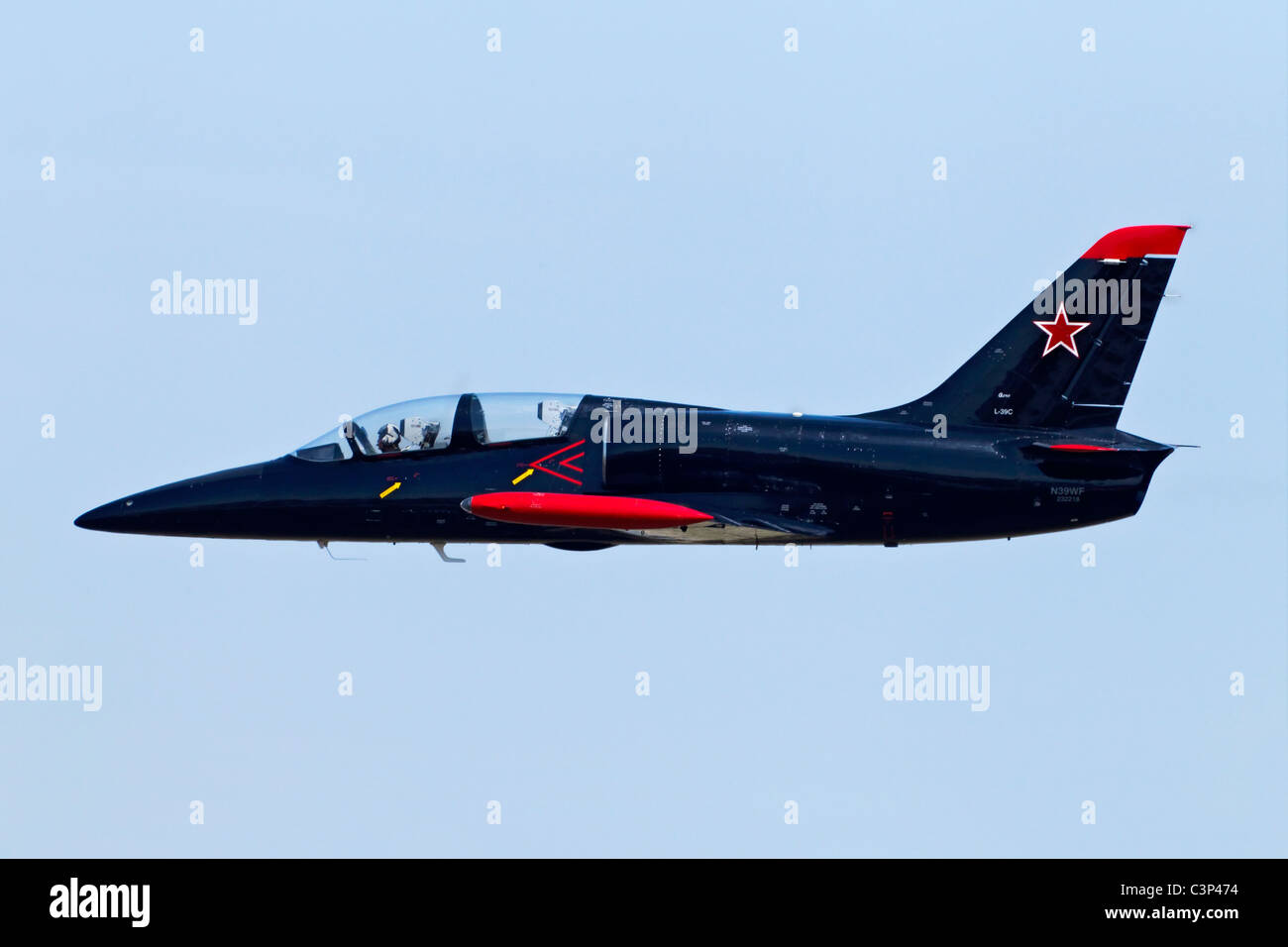 Le Heavy Metal Jet Team - un civil formation Jet Aerobatic Team basé aux USA et battant Aero avions Albatros L39 Banque D'Images