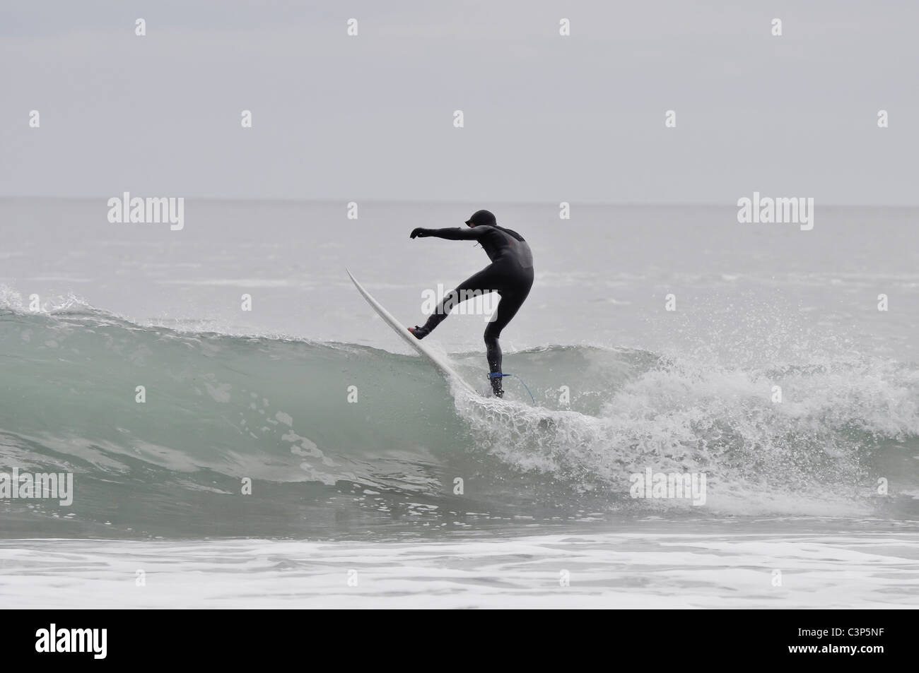 Le surf au Ceiriad Porth sur la péninsule de Lleyn Abersoch Banque D'Images