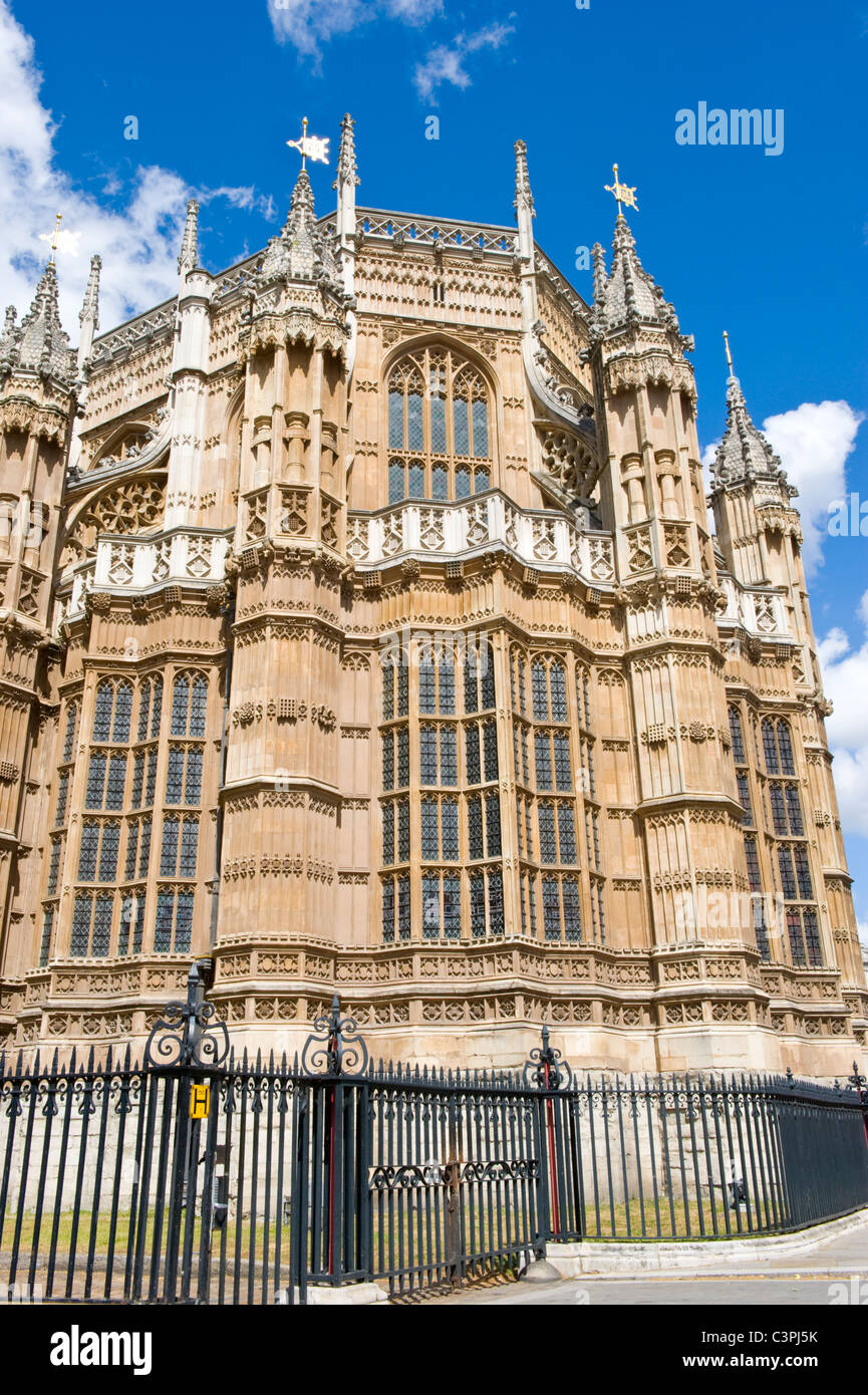 La place du Parlement , LONDRES , aspect arrière de l'abbaye de Westminster Banque D'Images