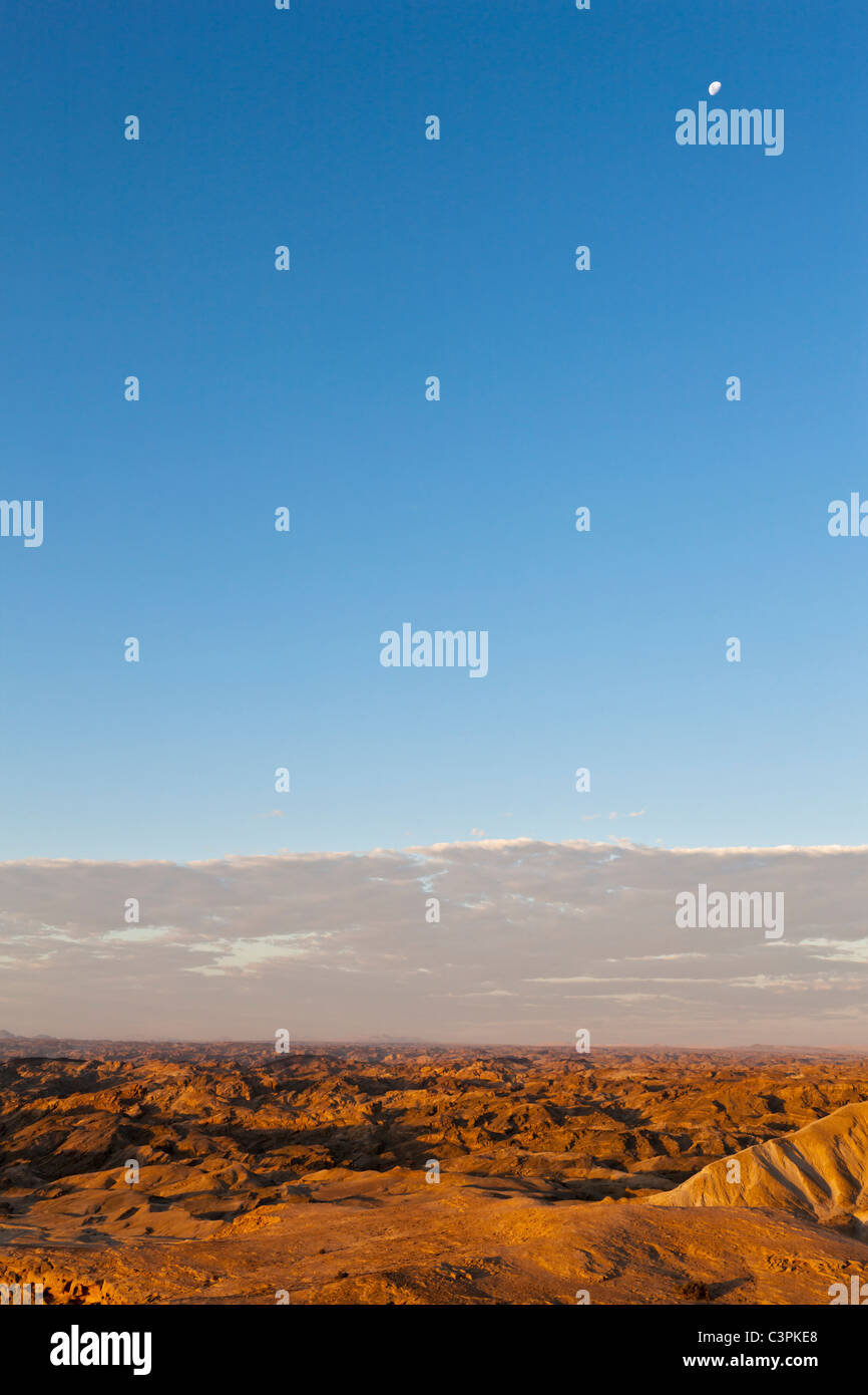 L'Afrique, la Namibie, Swakopmund, Désert du Namib, vue de l'entraînement à moonlandscape welwitschia Banque D'Images