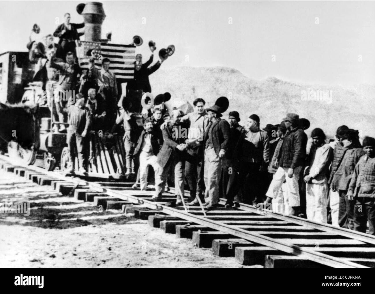 Scène de FILM LE CHEVAL DE FER (1924) Banque D'Images