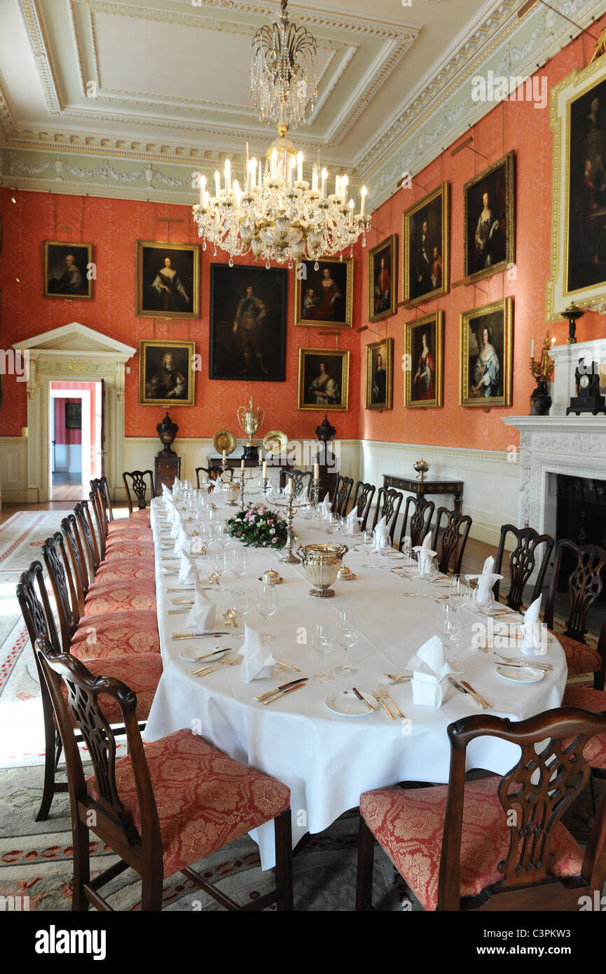 La salle à manger à Weston Park Shropshire Staffordshire border Uk Banque D'Images