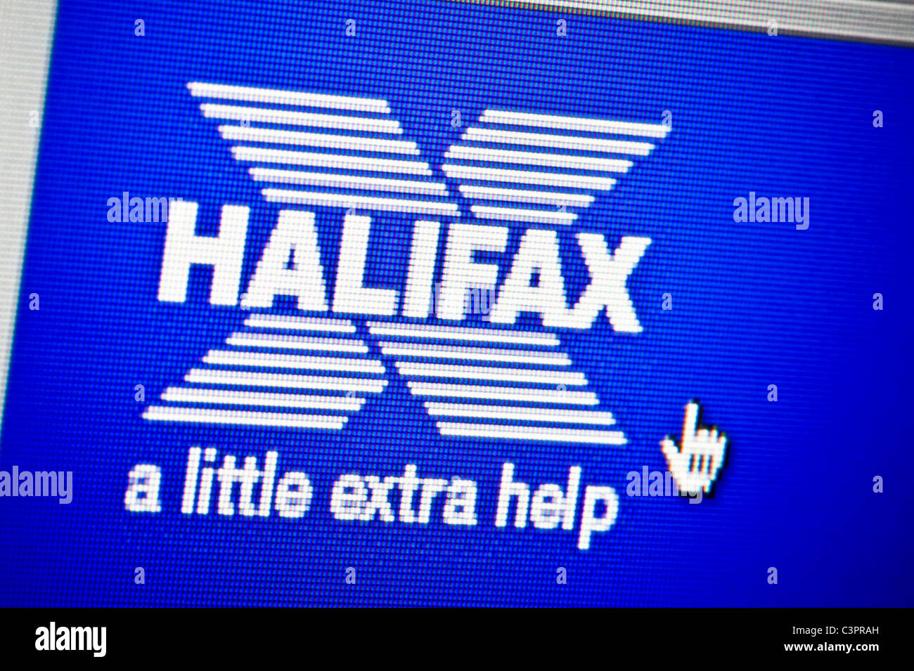 Gros plan du logo de Halifax comme vu sur son site web. (Usage éditorial uniquement : -Print, télévision, e-book et le comité éditorial du site). Banque D'Images