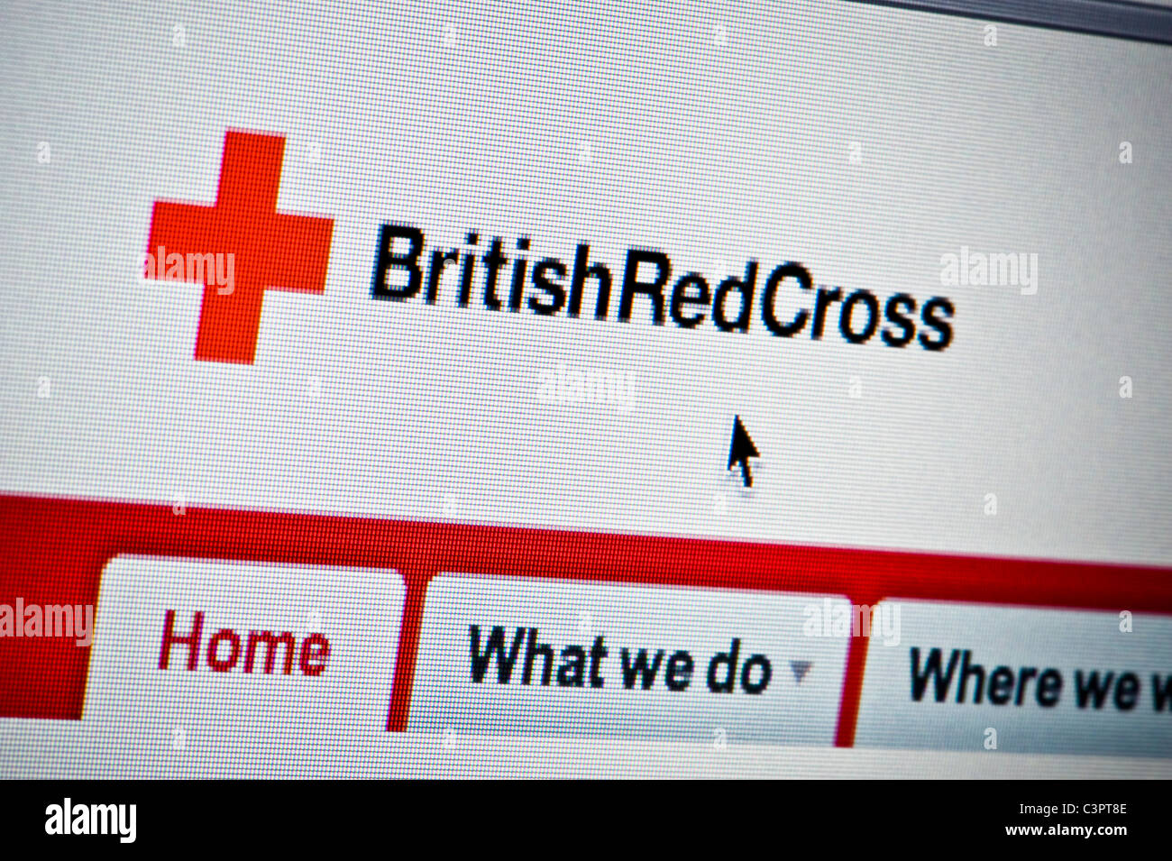 Close up de la Croix-Rouge comme vu le logo sur son site web. (Usage éditorial uniquement : -Print, télévision, e-book et le comité éditorial du site). Banque D'Images